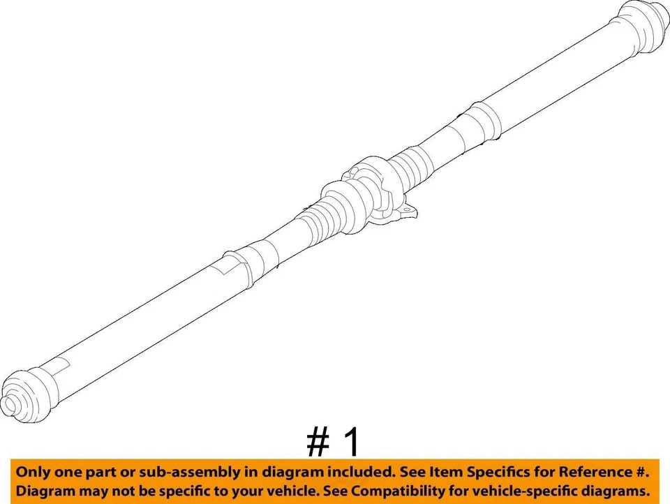 Rear Drive Shaft 3.0L Gasoline Fits 11-18 PORSCHE CAYENNE 636245 - Image 4 of 4