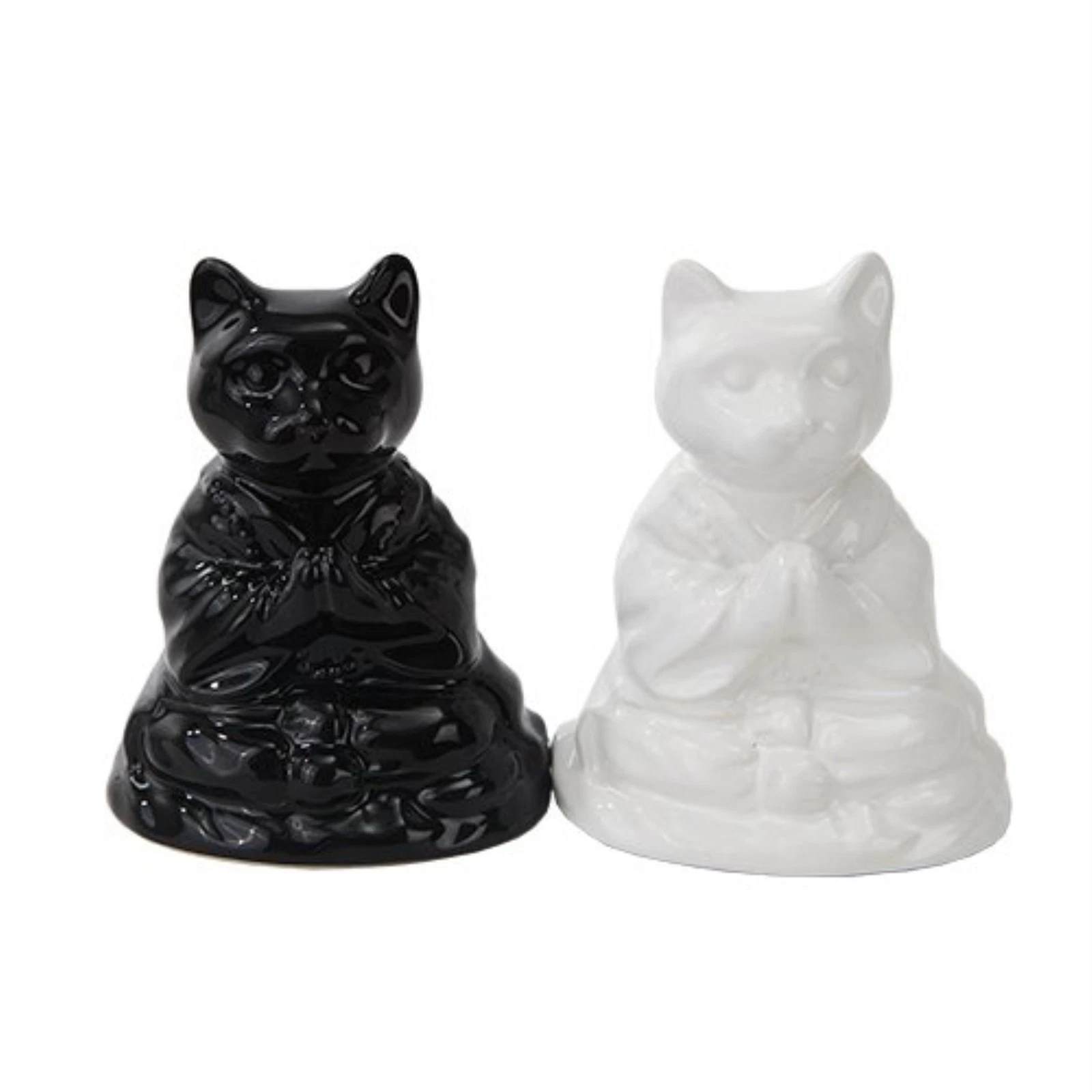 Buddha Cats Ceramic Salt and Pepper Shaker Set