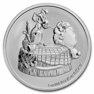 2022 Niue 1 oz Silver $2 Disney's Lady & The Tramp BU | eBay
