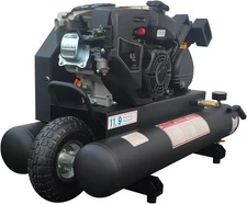 6.5HP 9 Gallon Horizontal Piston Air Compressor 12CFM@125PSI Double Stack Tank