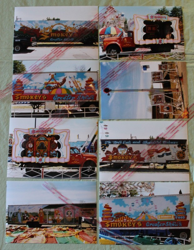 Smokey's Greater Shows-Carnival/Amusement Color Photos/Photographs-(Set of 13)