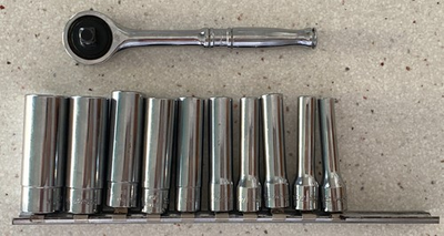 #ad Snap On Tools USA 1 4quot; Drive Socket Set Ratchet Deep 6 Point Sockets 11 Pc Lot $169.99