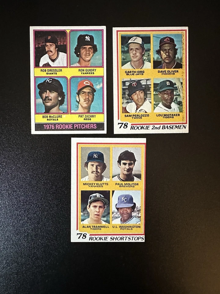 20 世纪 70 年代新秀明星。 Molitor、Trammel、Carter、Guidry、Whitaker、Randolph! — 第 2/4 张图片