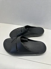 OOFOS OOahh Slide Matt Black Lightweight Unisex Men 5 Women 7