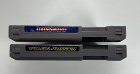 Wizards & Warriors 1 And 2 Iron Sword for Nintendo NES Cleaned and Play Tested