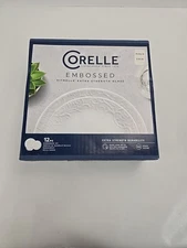 Corelle Embossed Bella Faenza 12 piece Dinnerware Set Service for 4 NEW