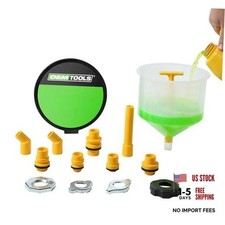 No-Spill Coolant Funnel Kit Fluid and Oil Funnel Set, Allows Access 15 Piece