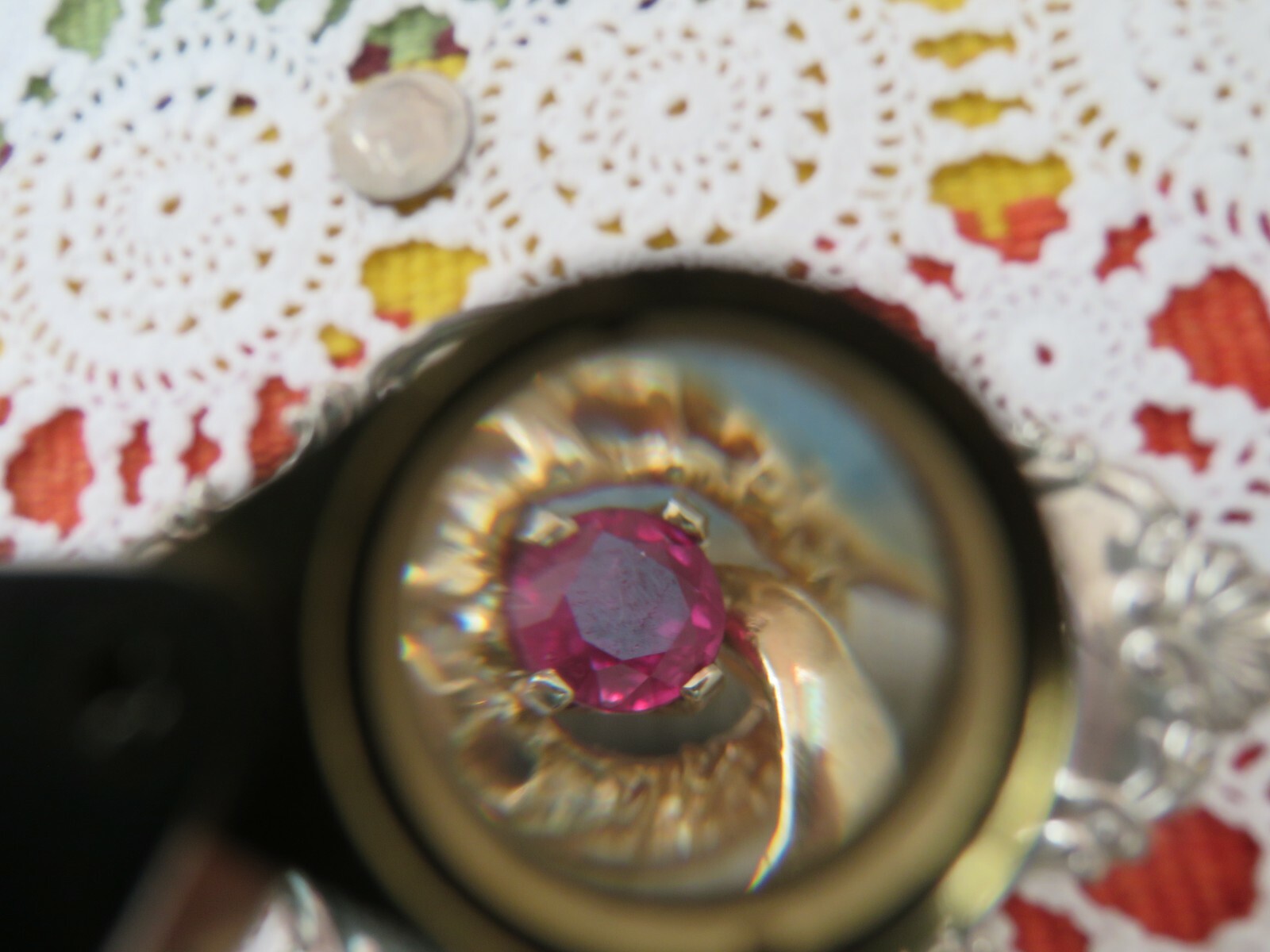 ❤️Solid 14K❤️ Yellow Gold Natural Ruby Engagement… - image 8