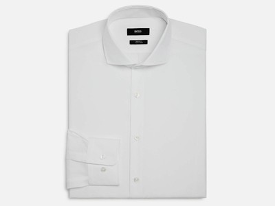 hugo boss white collar shirt