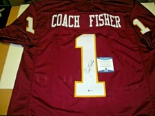 JIMBO FISHER FLORIDA STATE SEMINOLES 2013 CHAMPS LAST1 BECKETT/COA SIGNED JERSEY