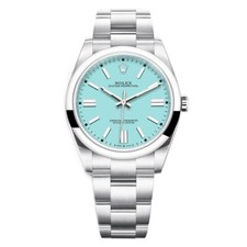 Rolex 124300-0006 Oyster Perpetual Tiffany/Turquoise Index Dial Watch, Complete