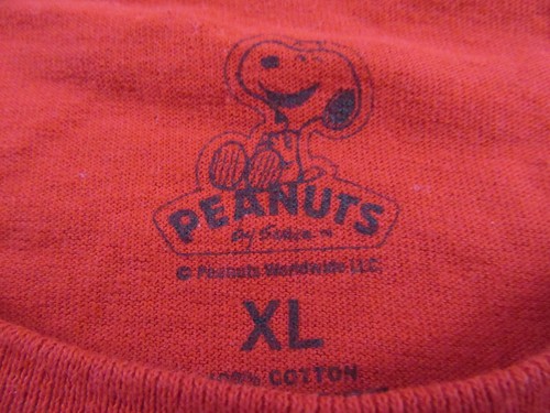 PEANUTS SNOOPY "Ugly Christmas Sweater" Print SS T Shirt Size XL - Picture 3 of 5