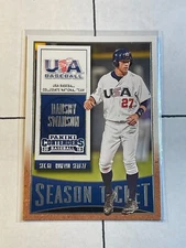 Dansby Swanson Panini Contenders Draft Prospect Rookie #63 Cubs 