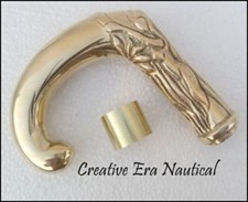 Victorian Golden Derby Head Handle Pretty Antique For Walking Stick Cane Gift