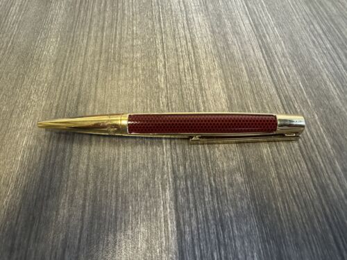 S.T. Dupont Limited Edition 405720 Iron Man Defi Red Gold Trim Ballpoint Pen - Afbeelding 1 van 4