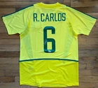 🔥 Autographed Signed Roberto Carlos Nike Brazil Soccer Jersey Beckett BAS 🔥