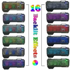 K618 Wired Gaming Keyboard And Mouse Set RGB Backlit For PC Laptop PS4 Xbox One