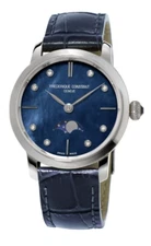 Frederique Constant Women's Moonphase Quartz Blue Watch 30 MM FC-206MPND1S6
