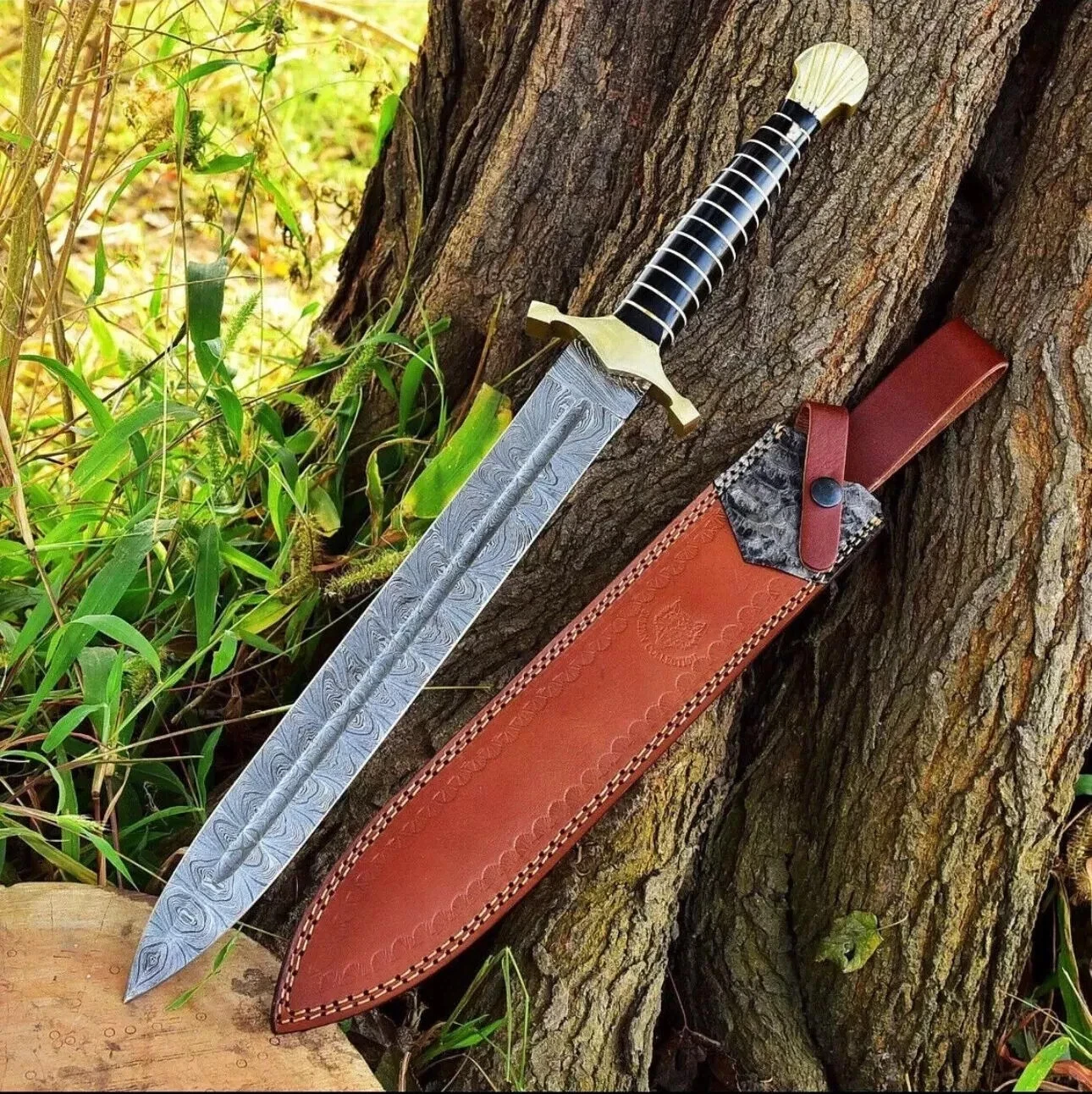 ASS Custom Handmade Damascus Steel Viking Sword Hand Forged Sword
