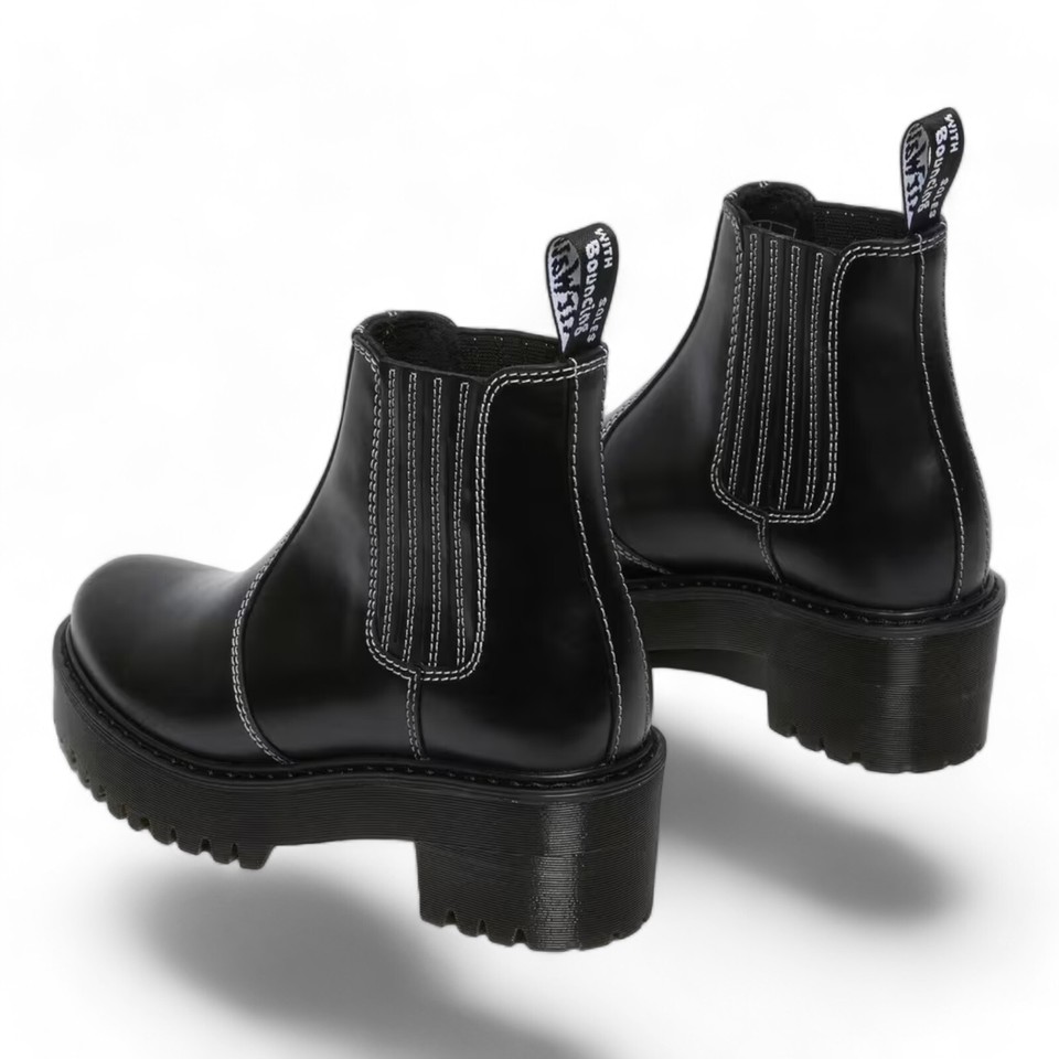 Dr. Martens Rometty CS Womens Atlas Leather Chelsea Platform Boots US