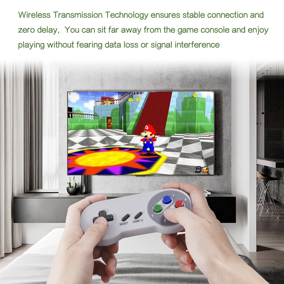 2 Pack 2.4 GHz Wireless USB Controller Compatible with SNES Games, SNES Retro... - Image 3 of 4