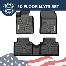 3D Floor Mats Floor Liners for 2019-2020 Hyundai Santa Fe All Weather TPE Rubber