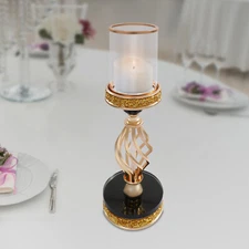 Candle Holder Candle Holder for Home Decor Golden Retro Tabletop Candle Holder