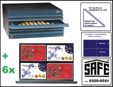 Coins-SAFE-Wooden-Furniture Element-6500-6561-With-6-Slips-For-24 Epalux Coin Cases