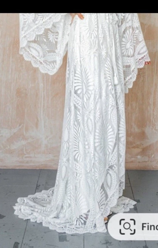 Handmade Kimono style Bridal Robe - Image 3 of 4