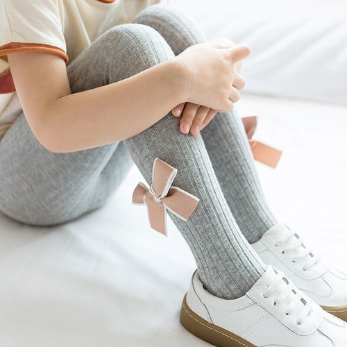 Kids Toddler Baby Girls Tights Knitted Pantyhose Bowknot Ribbed 1 -10 Years - Picture 25 of 42