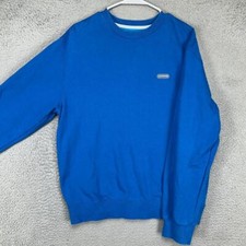 Outdoor Products Crewneck Sweatshirt Mens Medium Blue Graphic Print Made In USA