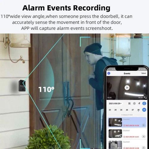 Smart Wireless WiFi Doorbell Intercom Video Camera Door Ring Bell Chime Security - Picture 12 of 18