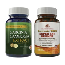 Garcinia Cambogia Weight Loss Supplement & Turmeric Curcumin Fat Burner Pills