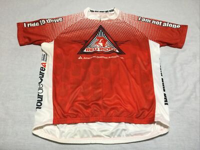 Maillot Cycliste Primal Rouge - I Ride With Diabetes, Sensibilisation, Taille L Homme