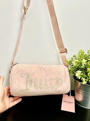 NWT Juicy Couture Velour Pink Clay Let It Shine Rhinestone