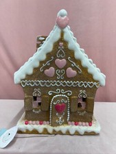 Cupcakes  Cashmere Large Pink Frosted Sugared LED Valentines Gingerbread House