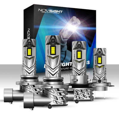 NOVSIGHT 60W 16000LM LED Headlight Bulbs Kit High Low Beam 6500k Super Bright