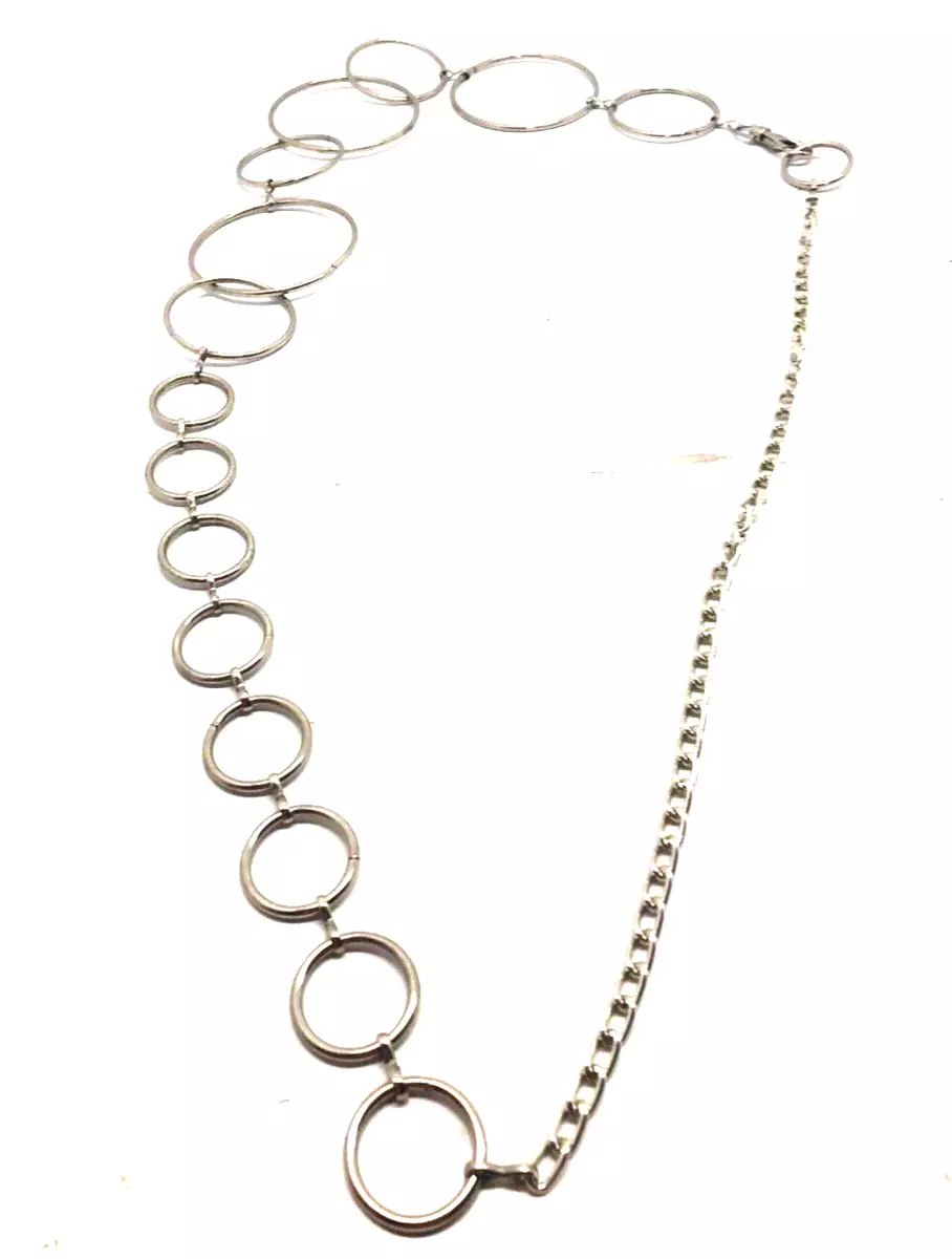 Silver loop chain belt sale