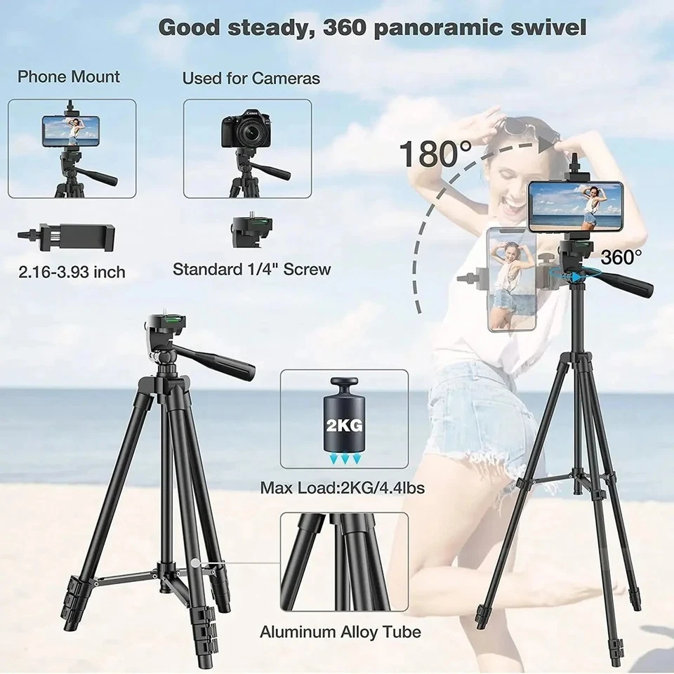 Professional Camera Phone Holder Tripod Stand for Smartphone iPhone Samsung - Image 2 of 4