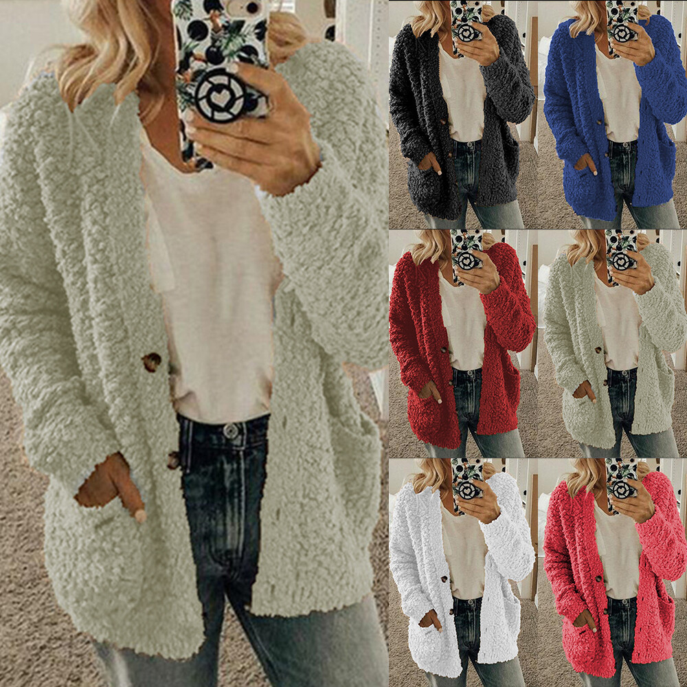 plus size women's fleece cardigans