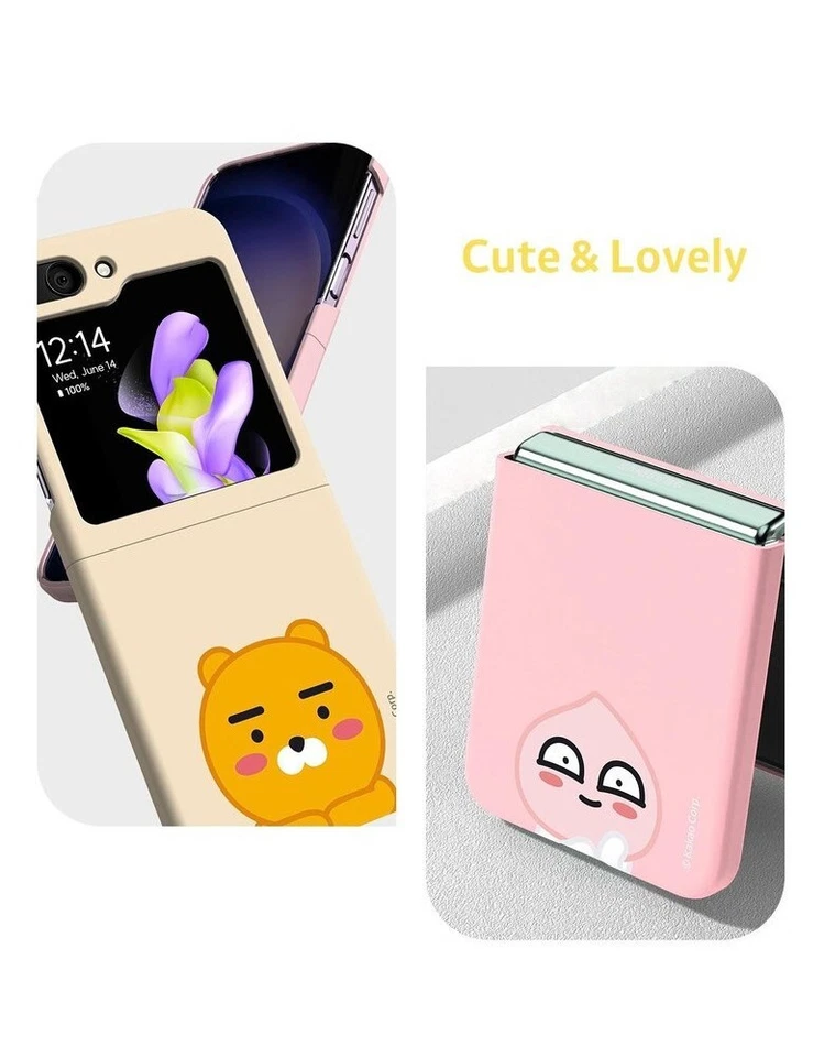 Funda rígida color a prueba de golpes Kakao Friends Corea para Samsung Galaxy Z FLIP 5 Foto 2 de 4