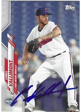 CHRIS VALLIMONT SIGNED AUTOGRAPHED 2020 TOPPS PRO DEBUT BASEBALL CARD #PD-82