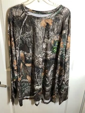 Realtree Shirt Mens 3XL Brown Camouflage Edge Performance Insect Shield Tags