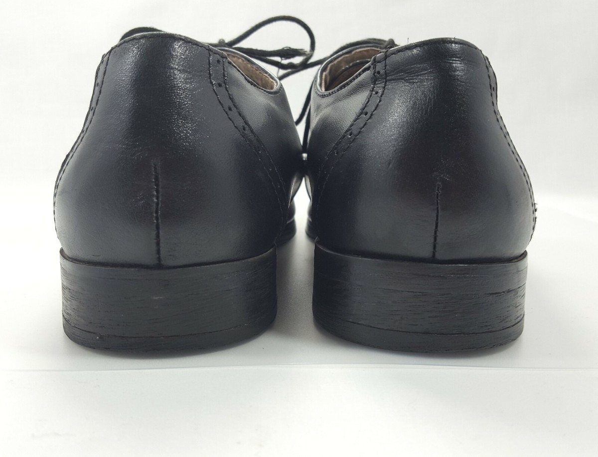 JOSEPH ABBOUD  Mens Size 8.5 Frost Black Shine Oxford Dress Shoes Lace Up Joseph Abboud Menss Black Oxford Dress Lace Shoes Sz 8.5 | eBay main image 4
