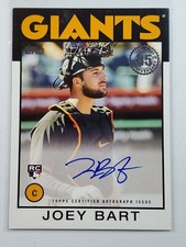 Joey Bart 2021 Topps Autograph 1986 35th Anniversary Rookie card RC Auto Giants