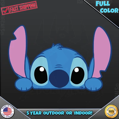 ISPORTDECALS.COM Lilo Stitch Inspired Parody Peeking Peek Peekabo Peekers VINYL DECAL STICKER 233
