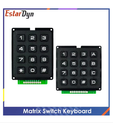3x4 / 4x4 Matrix Keypad Membrane Switch Module for Arduino