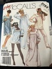 Women's Sewing Pattern-McCall's #2193 SIZE 8,10,12 PAJAMAS, NIGHTGOWN-UNCUT FF