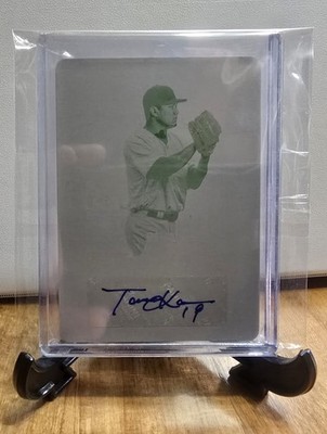 2019 NATIONAL TREASURES MASAHIRO TANAKA AUTOGRAPH PRINTING PLATE #1/1 YANKEES