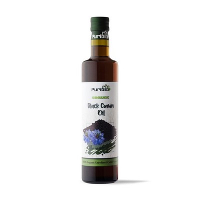 PuriBio Bio kaltgepresstes Schwarzkümmel / Schwarzkümmelöl 500ml